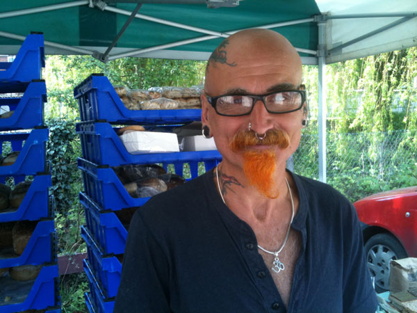 Martin from Redbournbury Watermill at Radlett farmers' market
